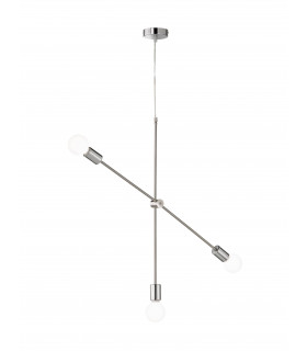 SARA Pendelleuchte Matt Nickel / Chrom 3 Lampen