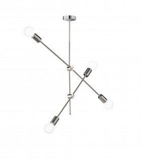 SARA Pendelleuchte Matt Nickel / Chrom 4 Lampen