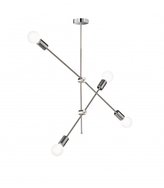 SARA Pendelleuchte Matt Nickel / Chrom 4 Lampen