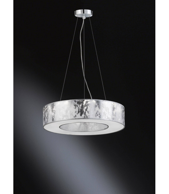 Lámpara colgante plata LEIKA 1 bombilla LED