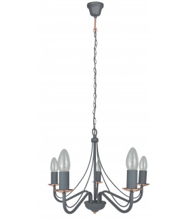 Lampada a sospensione grigia 5 lampadine CADIZ