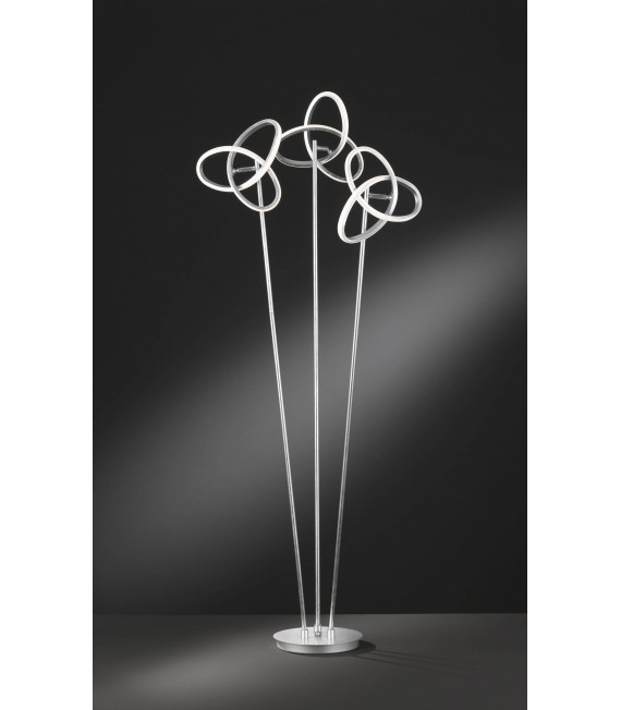 Lampada da terra ELIOT argento 3 lampadine a LED
