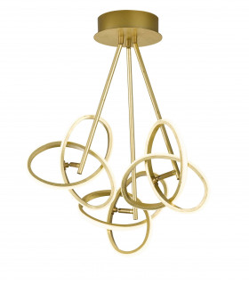 Plafoniera ELIOT dorata 3 lampadine a LED