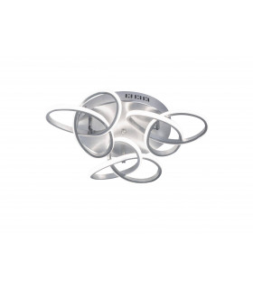 Silberne ELIOT Deckenleuchte mit 3 LED-Lampen