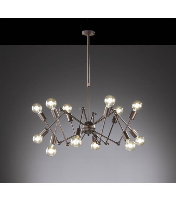 Lampada a sospensione CARMONA marrone antico 12 lampadine