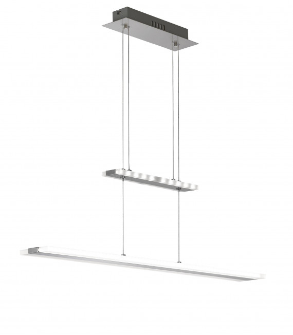 MISSION lámpara colgante níquel mate / cromo 1 bombilla LED