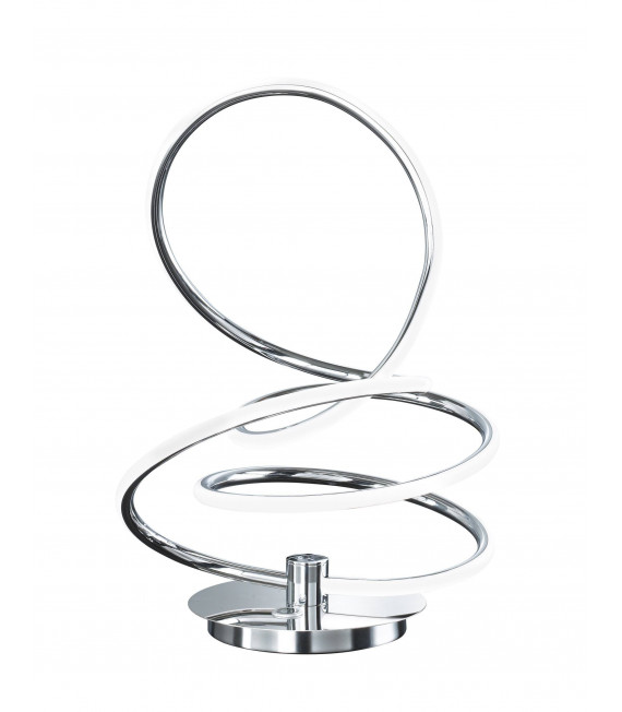 SOLLER lámpara de mesa cromada 1 bombilla LED