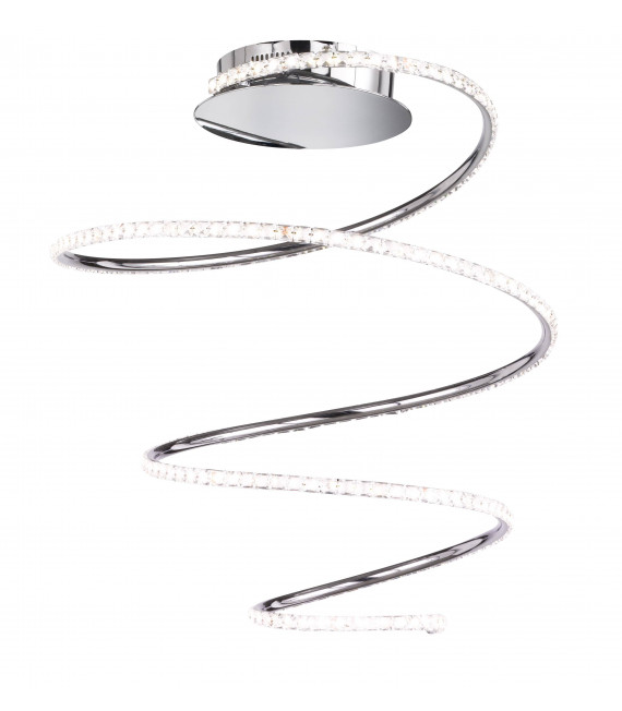 SOLLER lámpara de techo cromo 1 bombilla LED
