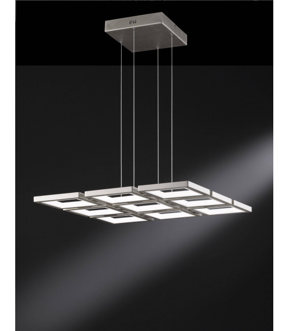 VISO lámpara colgante níquel mate 1 bombilla LED