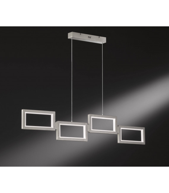 Lampada a sospensione VISO nichel opaco 1 lampadina a LED