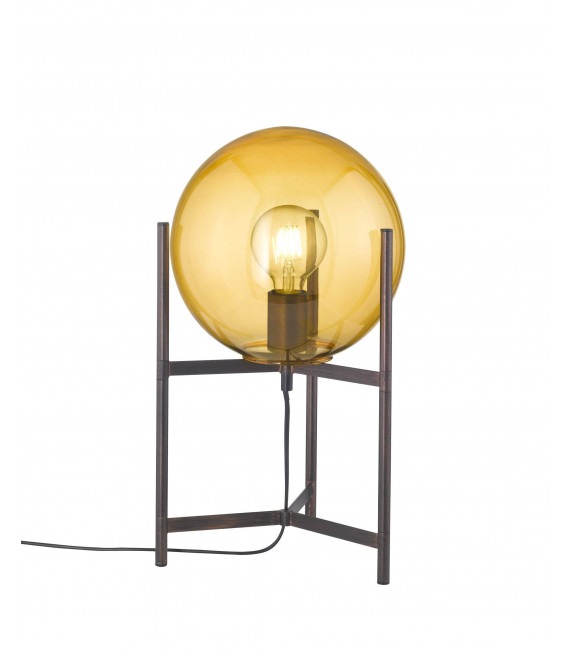 Lampada da tavolo RONDA marrone antico 1 lampadina