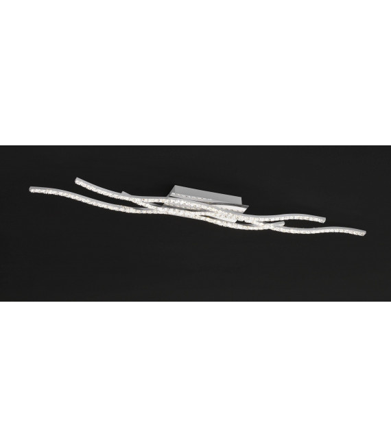 Plafoniera cromata KANSAS 1 lampadina a LED