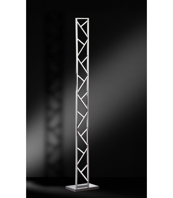 Lampada da terra FOX nichel opaco 1 lampadina a LED
