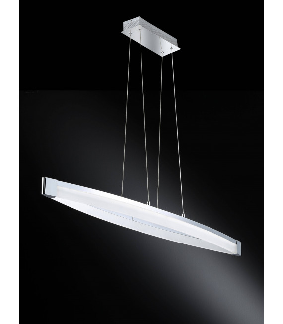 VANNES lampada a sospensione cromata 1 lampadina a LED