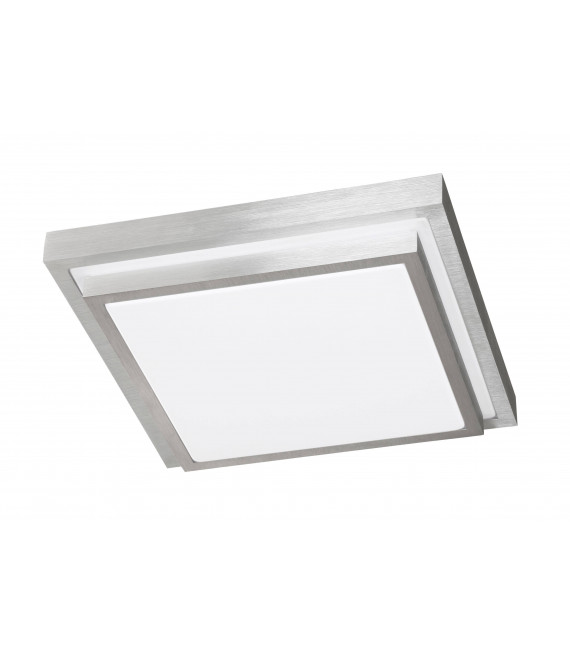 Lampada da soffitto HALDEN in alluminio spazzolato con 1 lampadina a LED