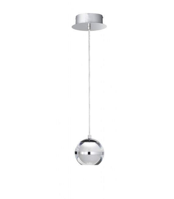 Lámpara colgante cromo FULTON 1 bombilla LED