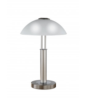 Lampada da tavolo PRESCOT nichel opaco 2 lampadine