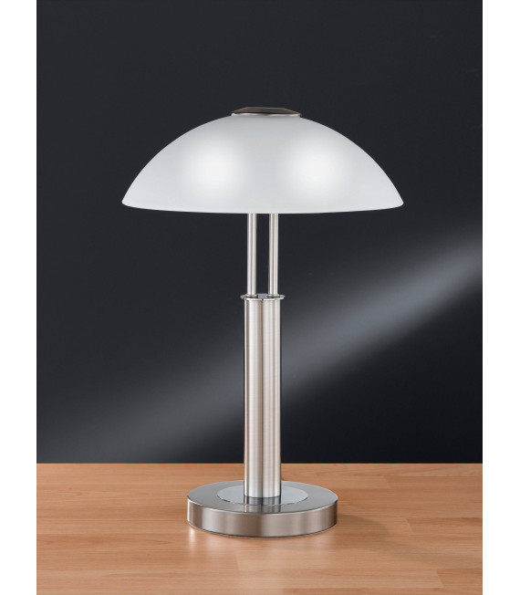 Lampada da tavolo PRESCOT nichel opaco 2 lampadine