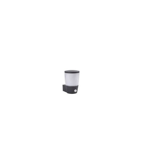 Aplique LED para exterior, aluminio fundido y vidrio, negro