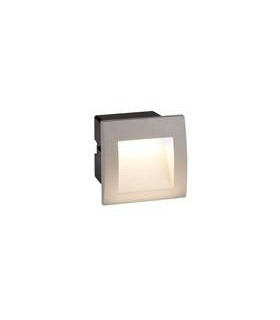 Lámpara de pared Tobillo, fundición de aluminio y vidrio opal, gris, 9 cm.
