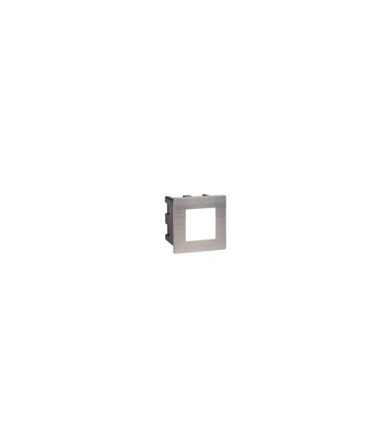 Lámpara de pared Tobillo, fundición de aluminio y policarbonato, gris, 9 cm.