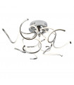 plafonnier ventilateur vintage 2 ampoules e27 max 60w brun patiné