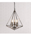 plafonnier ventilateur vintage 2 ampoules e27 max 60w brun patiné