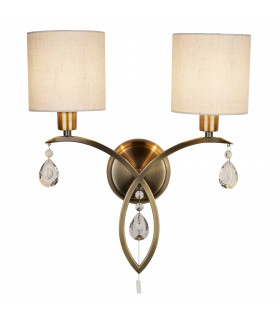 Applique Olivia, cromata, 2 lampadine