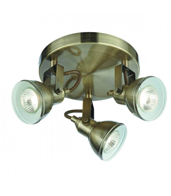 plafonnier ventilateur vintage 2 ampoules e27 max 60w brun patiné