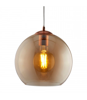 Lámpara colgante Bolas, cristal ámbar, 25 cm.