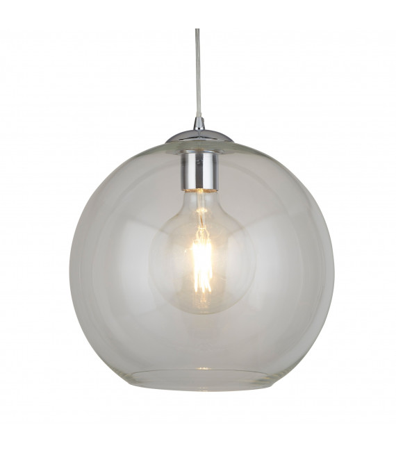 Lámpara colgante de bolas, cristal ámbar, 30 cm.