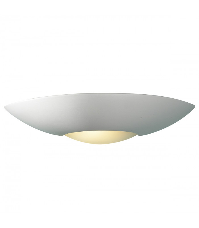 Aplique de pared Slice blanco y vidrio esmerilado con 1 luz