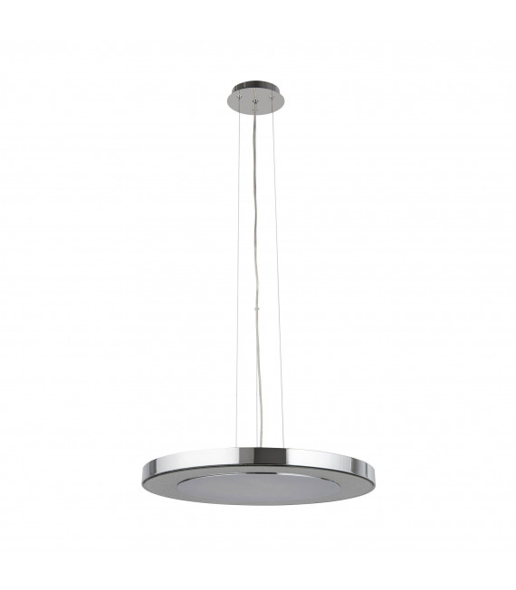 Suspension 35 cm Lexi, chrome et verre