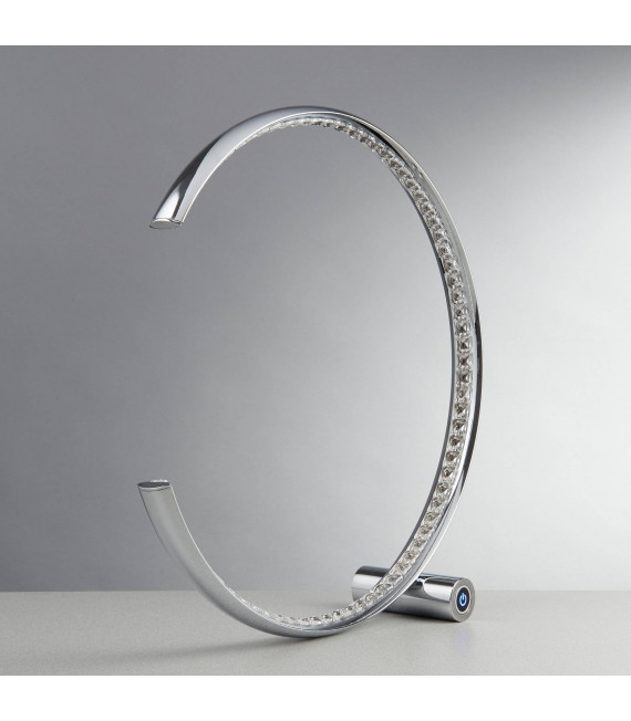 Lámpara de pared Anillos, en cromo y cristal