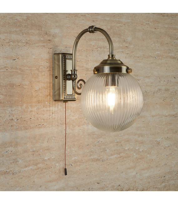 Applique Belvue, en chrome et acrylique, 1 ampoule