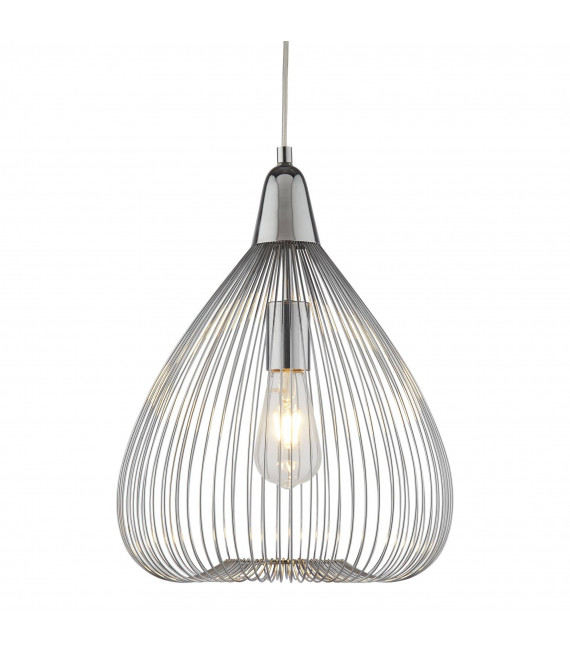 Lámpara colgante 50 cm Avalon, ratán blanco