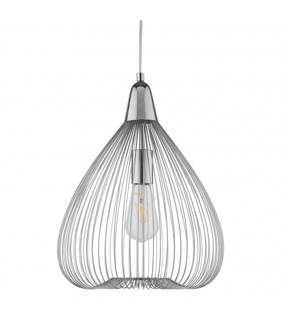 Lampada a sospensione 50 cm Avalon, rattan bianco