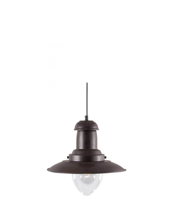1 lampadina a sospensione Fisherman, vetro, marrone ruggine