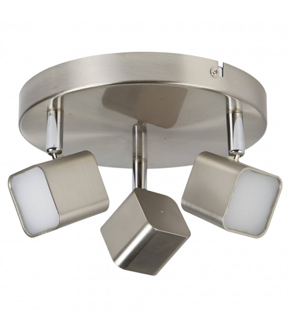 Quad Wandleuchte, Satin Silber