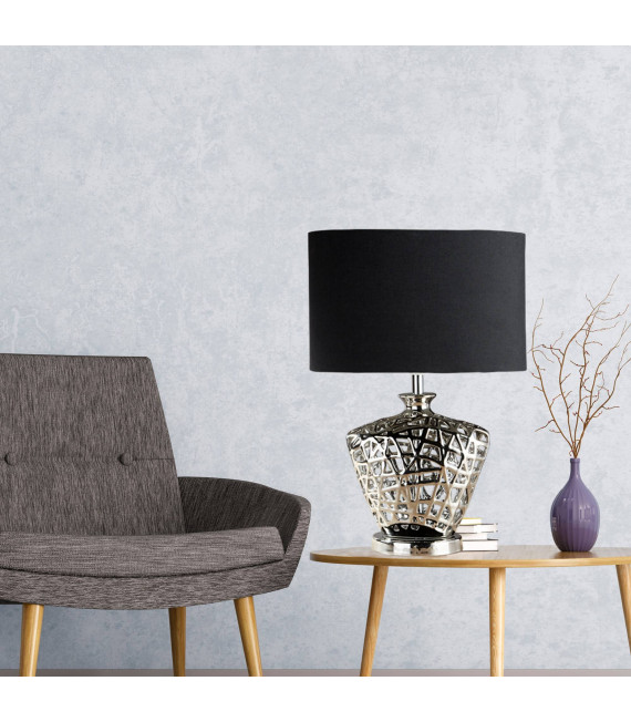 Brookside Lampe, Keramik, mit Lampenschirm