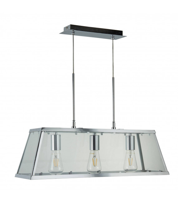 Voyager 65 cm Pendelleuchte, schwarz, aus Glas