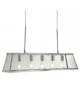 Lampada a sospensione Voyager 90 cm, nera, in vetro