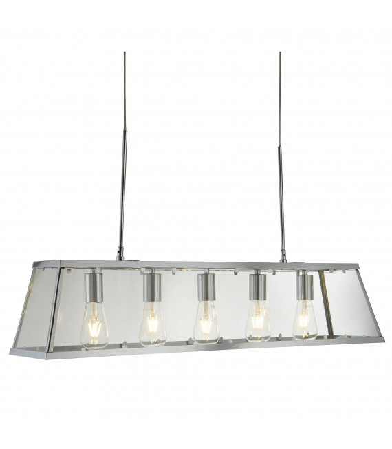 Lampada a sospensione Voyager 90 cm, nera, in vetro