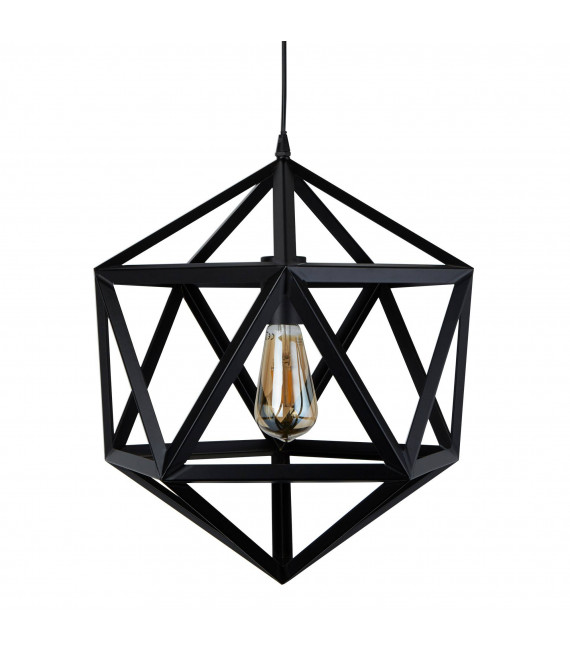 Lampada a sospensione Voyager 90 cm, cromata e vetro