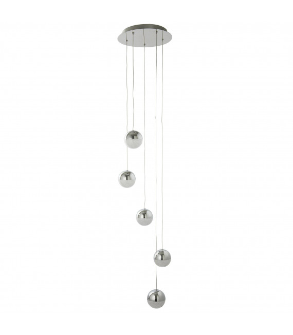 Suspension Marbles, chrome et verre, 1 ampoule