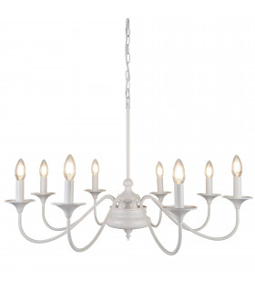 Lampada a sospensione elisabettiana, nera, 8 lampadine