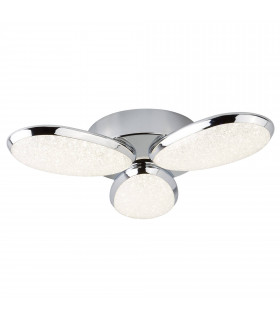 Deckenleuchte 40 cm spülen, in Chrom und Glas