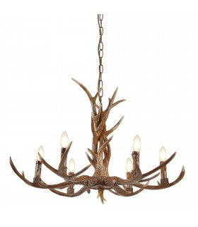 Lampada da parete per cervo, resina, 2 lampadine