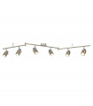 plafonnier ventilateur vintage 2 ampoules e27 max 60w brun patiné