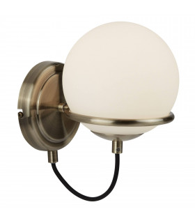 Lampada da parete per cervo, resina, 2 lampadine